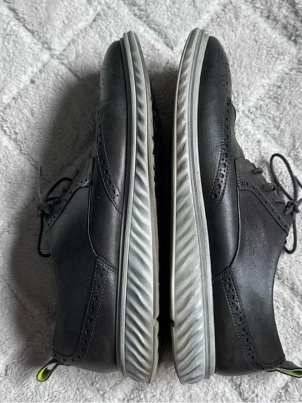 ECCO | Black ST.1 Hybrid Lite Wingtip Oxford shoes | Size 13